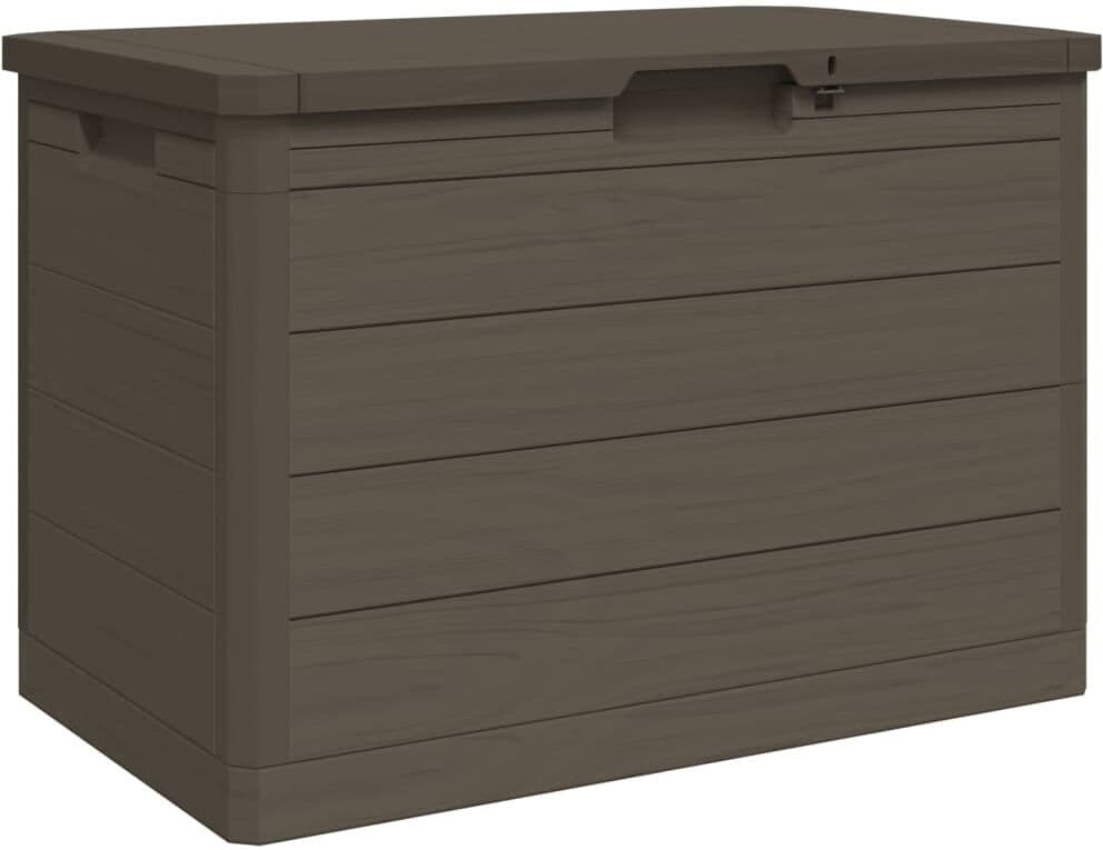 Dakota Fields Cardell 77.5 cm W 42.27 L Water Resistant Lockable Deck Box Brown 53cm H X 77.5cm W X 44.5cm D