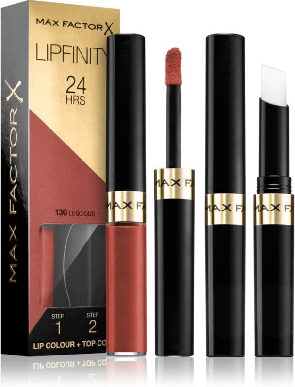 Max Factor Lipfinity Lip Colour pitkäkestoinen huulipuna sisältää balsamia sävy 130 Luscious 4,2 g