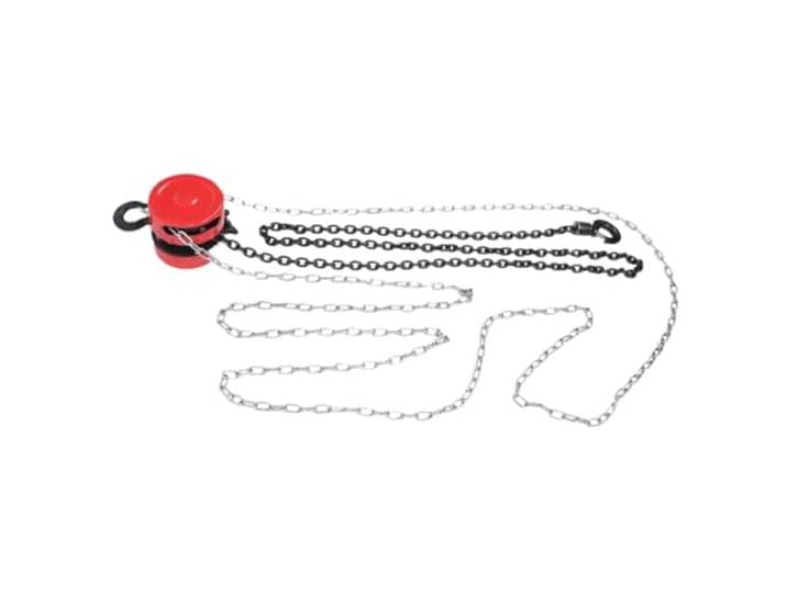 Handkettenzug 1 t (2200 lbs) 3 m (10 Fuß) 3 m (3 m) G80Mn-Kette, Stahl, rot 20MN2-Stahl; 2 Haken mit 360°-Drehgelenk; G80-Kette