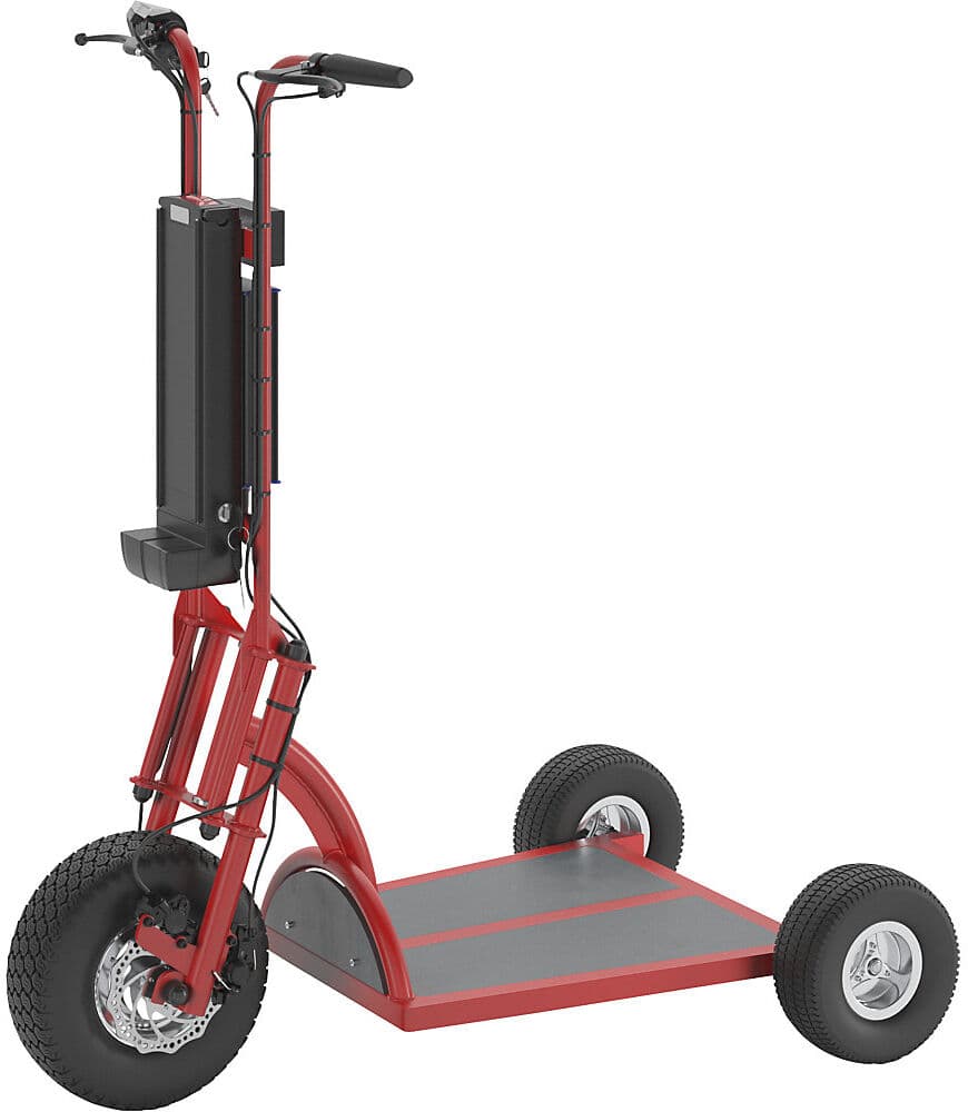 kaiserkraft Elektro Transportroller PRO, 800 W, 3 Räder, rot