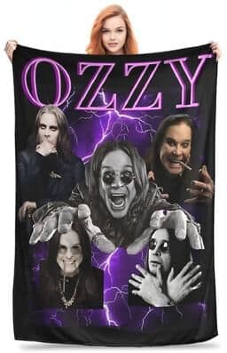 Shop Station Ozzy Osbourne Blanket Soft Plush Fleece Rock Music Throw Blanket For Sofa, Couch & Bed d 29.53 39.37 In