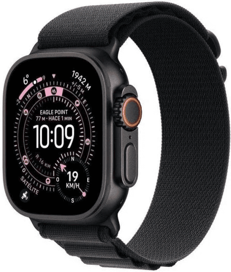 Apple Watch Ultra 3/ GPS/ Cellular/ 49mm/ Caja Titanio Negro/ Correa Loop Alpine Negra S