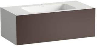 Laufen FOLIO Waschplatz H580FO45231111 1004x500x350 mm, mit einem Hahnloch, mittig, ohne Überlauf, Farbe: Schattenerde