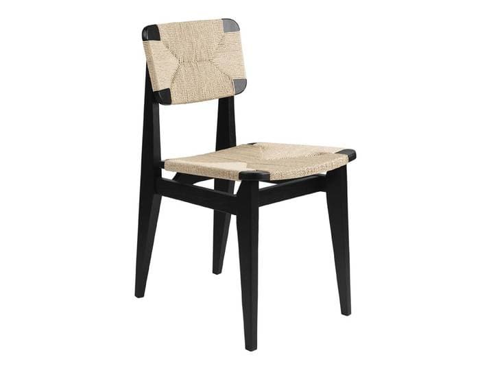 GUBI chaise C-CHAIR Paper Cord (chêne teinté noir - Bois)