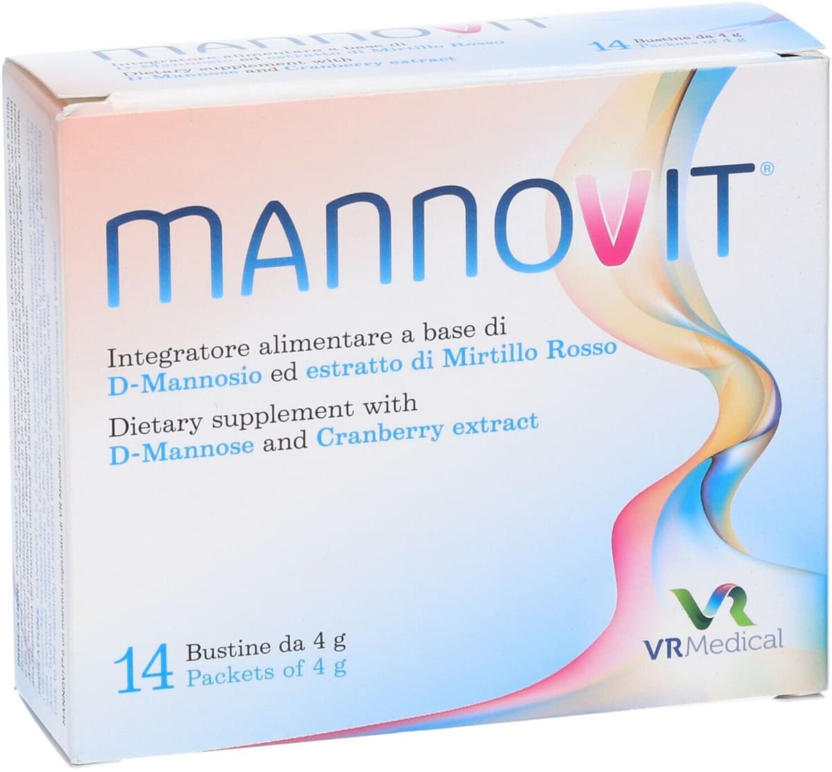 ALTAIR PHARMA Srl Mannovit Integratore di Mannosio e Mirtillo, 14 Buste - Benessere Tratto Urinario