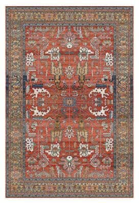 LightInthebox Foldable Area Rug, American-Style Living Room Sofa and Coffee Table Mat, Luxe Vintage Ethnic Floor Mat for Home Decor