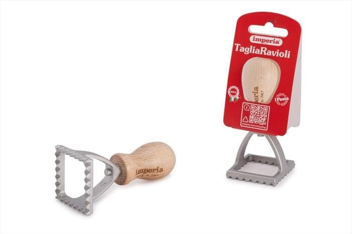 Imperia Tagliaravioli Quadro 48x48 Mm-silver/legno