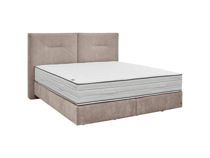 Dieter Knoll Boxspringbett, Creme, Kunststoff, H4, 180x200 cm, gepolstertes Kopfteil, Federkernmatratze, Stoffauswahl, In verschiedenen Grössen erhältlich, Partnermatratze mit durchgehendem Bezug, Matratze in verschiedenen Härtegraden erhältlich, Kopfteilauswahl, Härtegradauswahl, Schlafzimmer, Bett, Doppelbetten