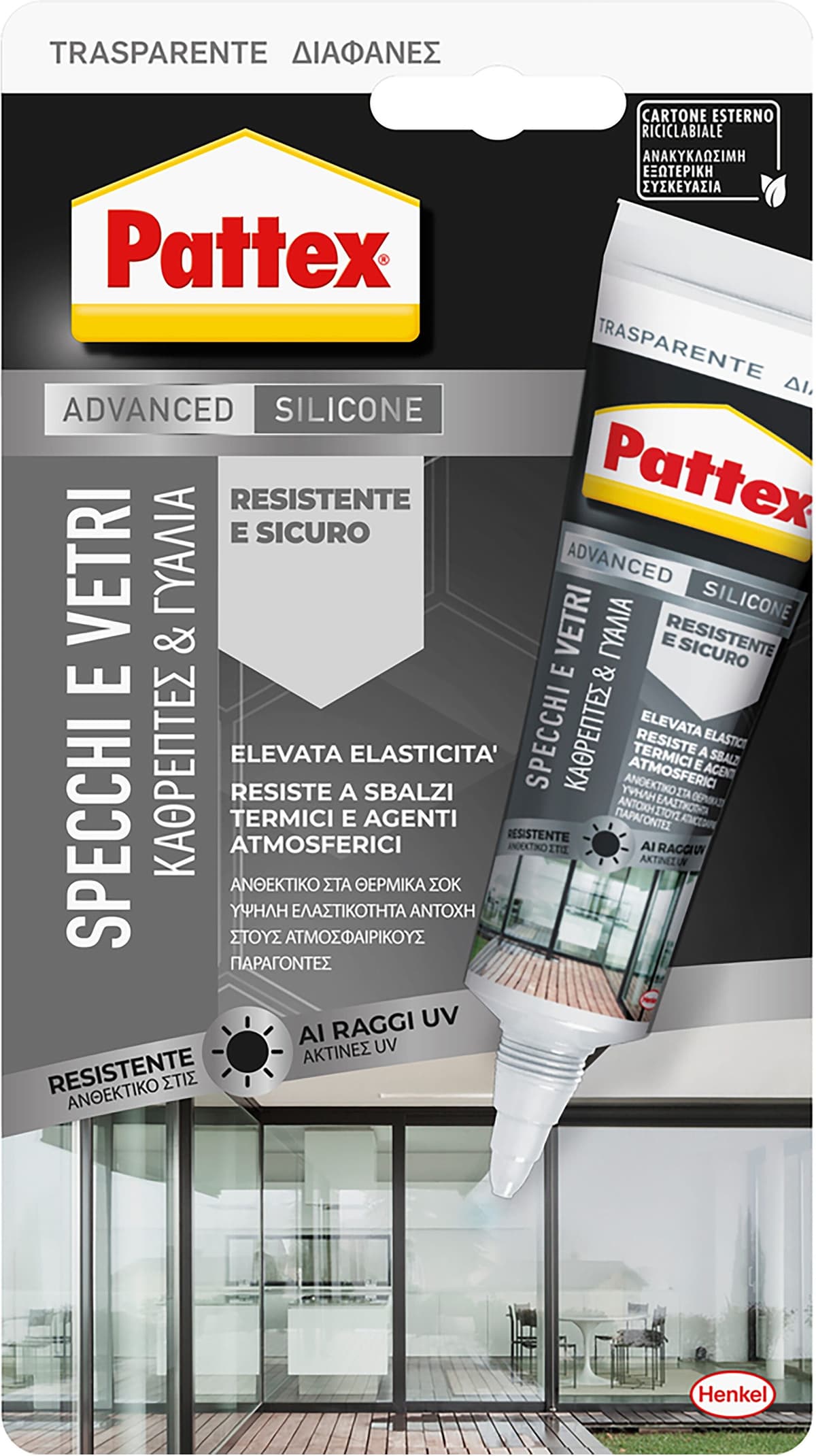 Pattex SILICONE NEUTRO  PER VETRERIA TRASPARENTE 50 ml