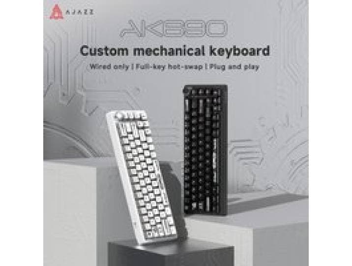 AJAZZ AK690 65% Mechanisch Toetsenbord Bedraad USB Plug and Play Volledig Hot-Swap Gemengde Verlichting 68 Toetsen Gaming Toetsenbord voor Laptop PC