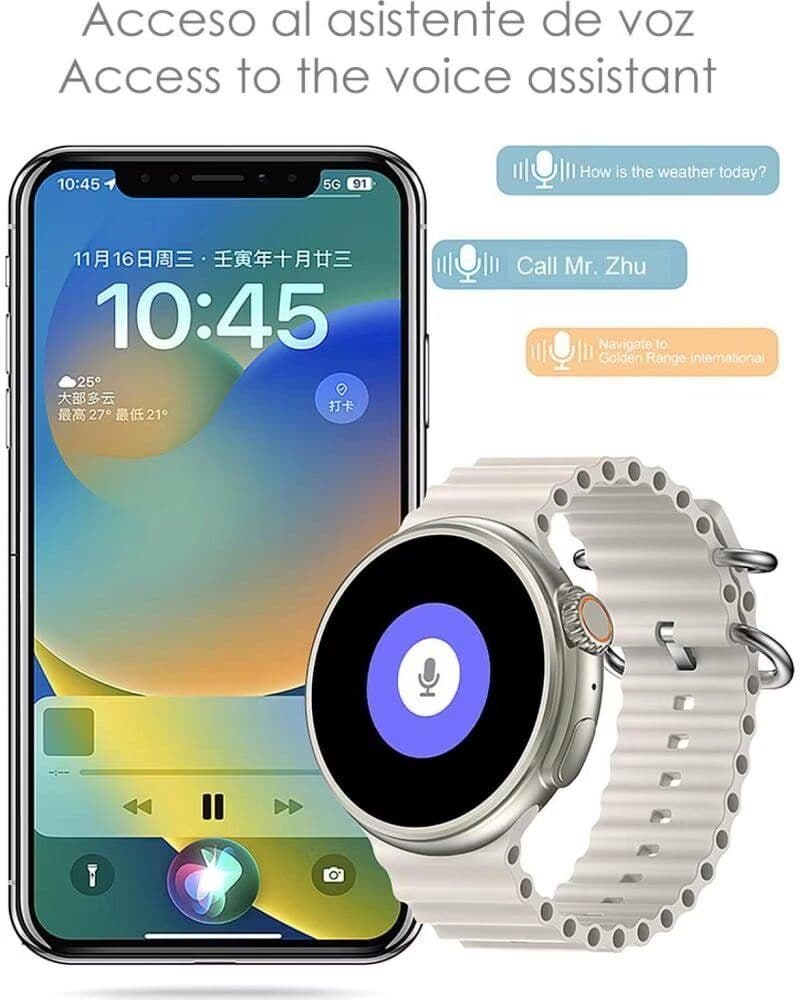 Smartwatch Dam Z13 Ultra Blanco 1,1x5,1x4,8 Mujer