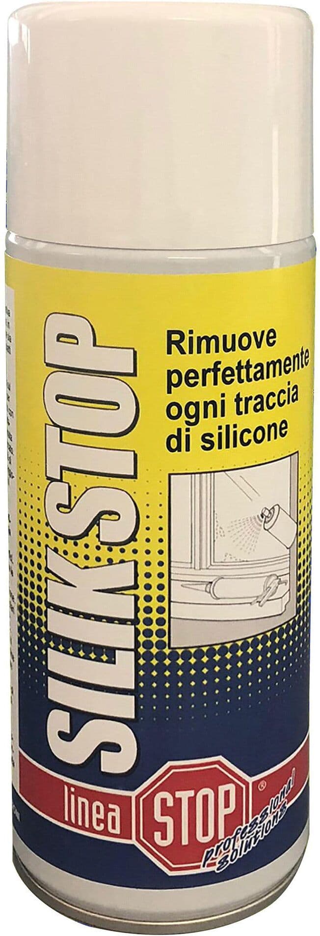 Linea_stop RIMUOVI SILICONE SILIK STOP DIXI 400 ml PROFESSIONALE RIMUOVE OGNI TRACCIA DI SILICONE