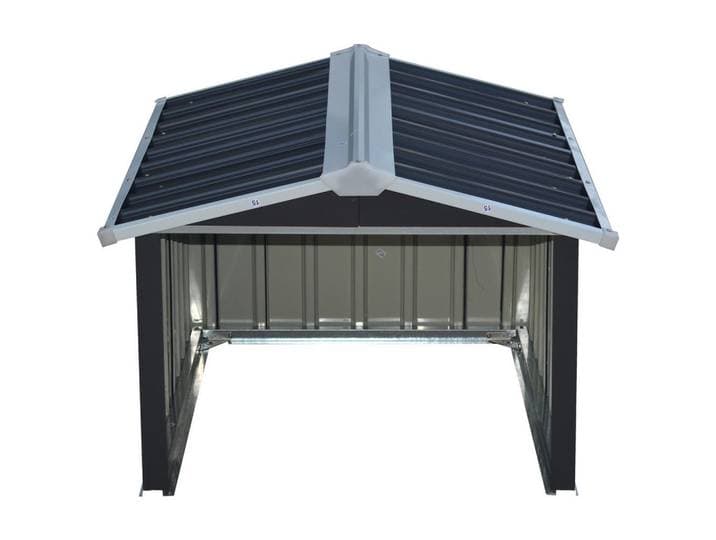 Ambia Garden Kleingarage, Anthrazit, Metall, 86x100x63.5 cm, Gartenzubehör, Geräteschuppen