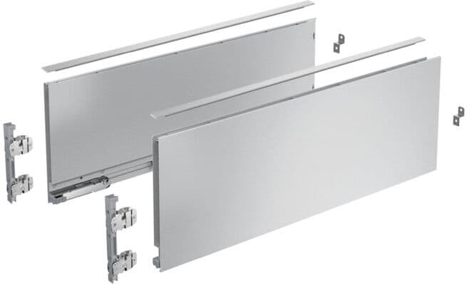 AvanTech YOU Kit de profil de côté de tiroir, hauteur 187 mm x NL 300 mm, argent, à gauche et à droite ; Hettich (9255263)