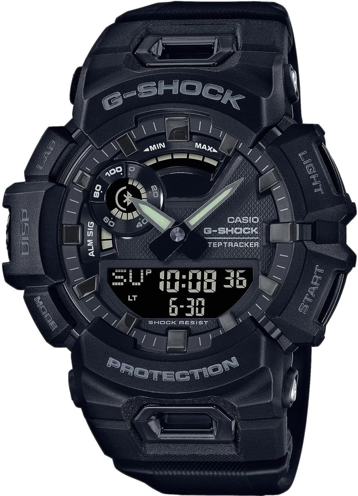 Smartwatch CASIO G-SHOCK "GBA-900", schwarz (schwarz, schwarz, schwarz), Smartwatches, Herren, Smartwatch, Armbanduhr,Herren,Bluetooth,Schrittzähler,digital, bis 20bar wasserd.