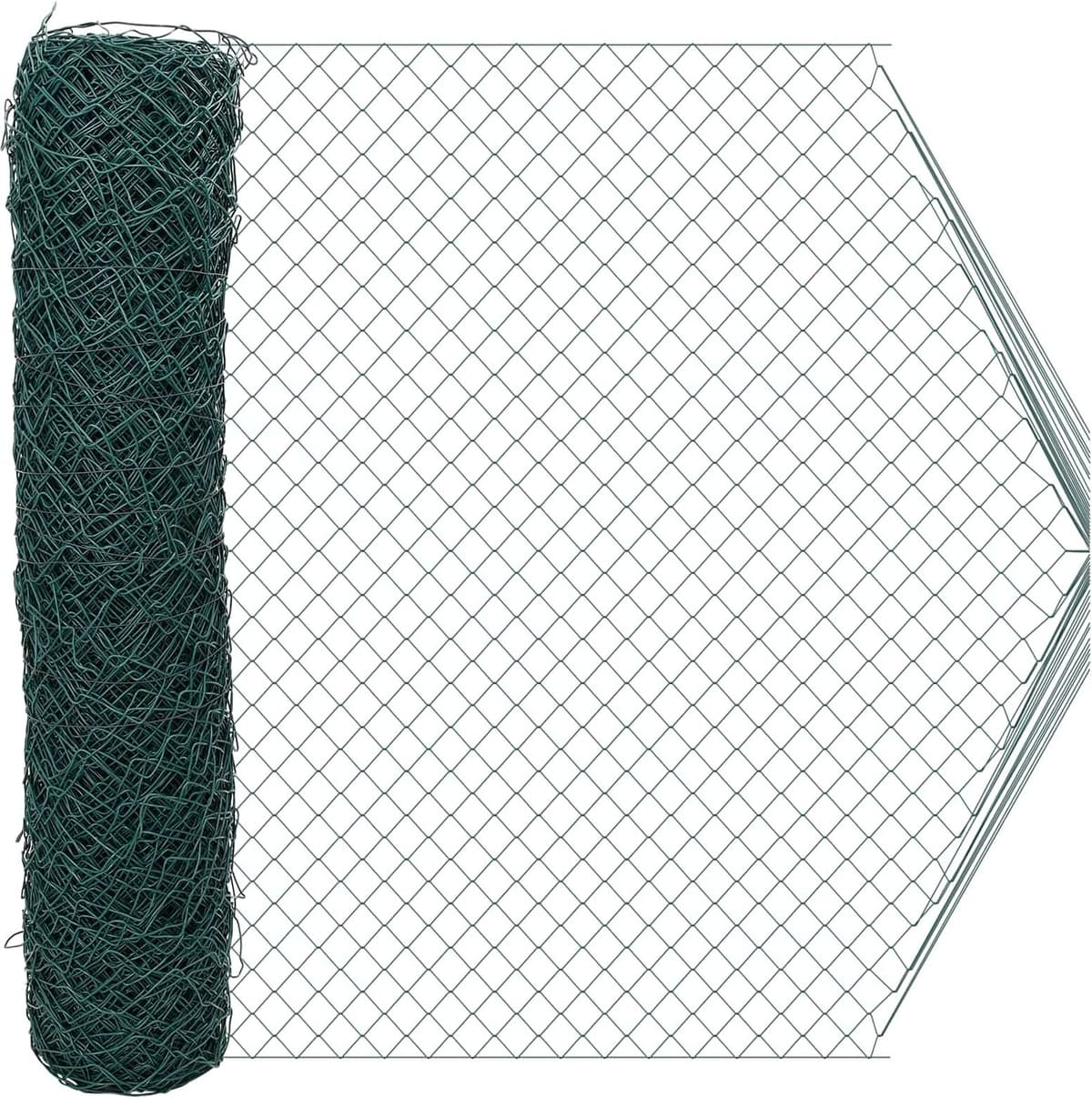 vidaXL Clôture en treillis métallique 2 x 20 m Acier Vert