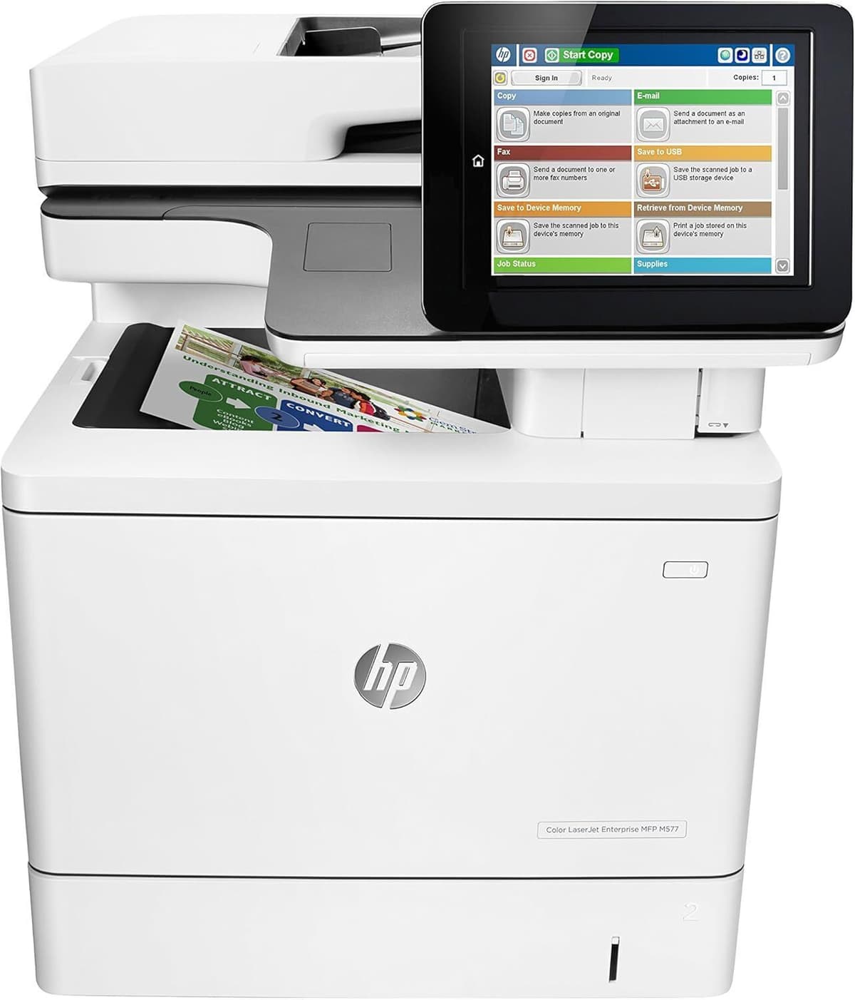HP Color LaserJet Enterprise M577f MFP   Weiß/Schwarz - Refurbished
