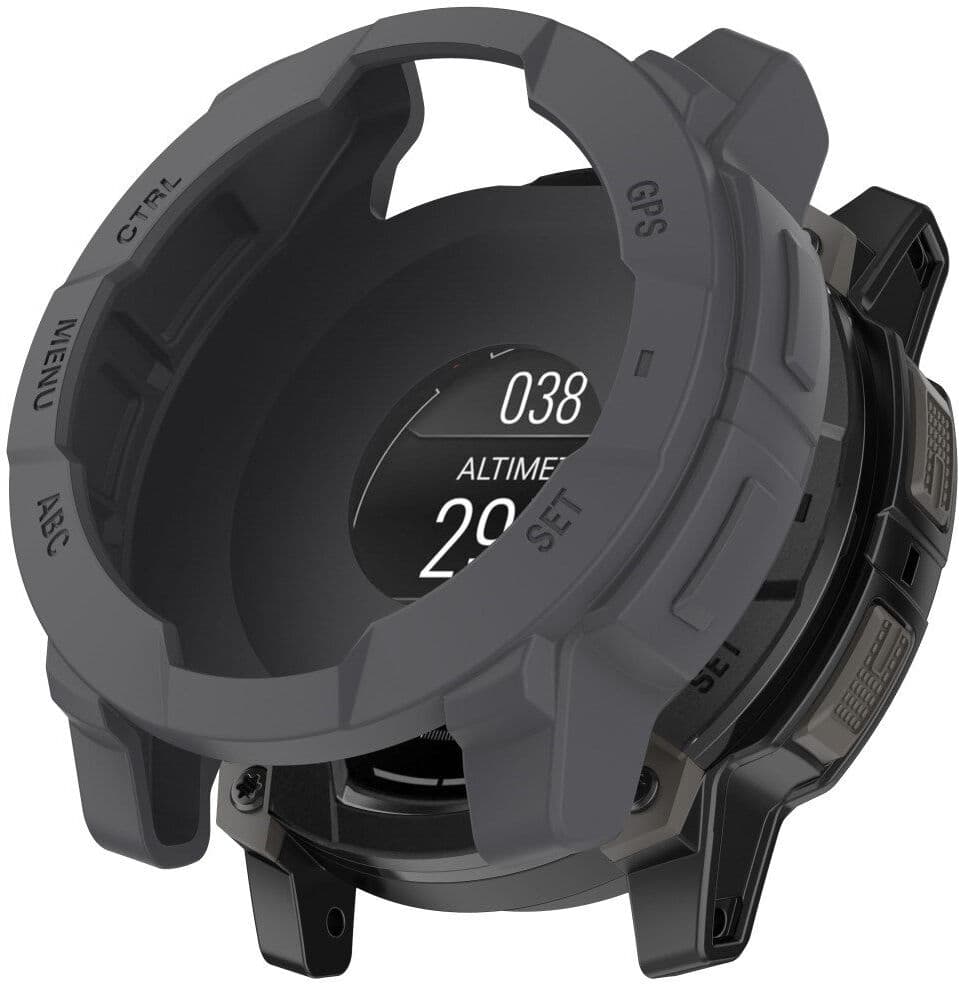 INCOVER Garmin Instinct E (45mm) - Bumper Silikone Cover - Grå