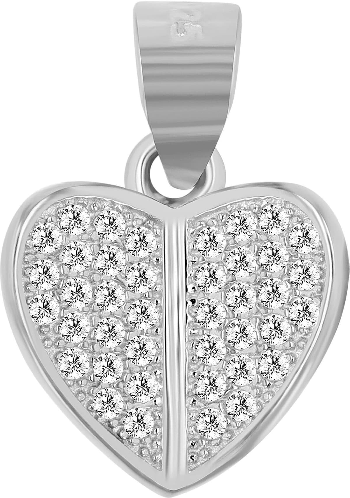 Herzanhänger AKZENT "Eireann" aus 925 Sterlingsilber, rhodiniert, langlebig", silber (silberfarbig), Schmuckanhänger, Damen, Silber 925 (Sterlingsilber)