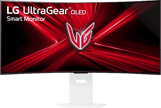 Monitor gaming - LG 39GX90SA-W, 39" WQHD 4K, 240 Hz, 0.03 ms, OLED curvo 800R, AMD FreeSync™, USB-C, Altavoces integrados, Altura ajustable, Blanco