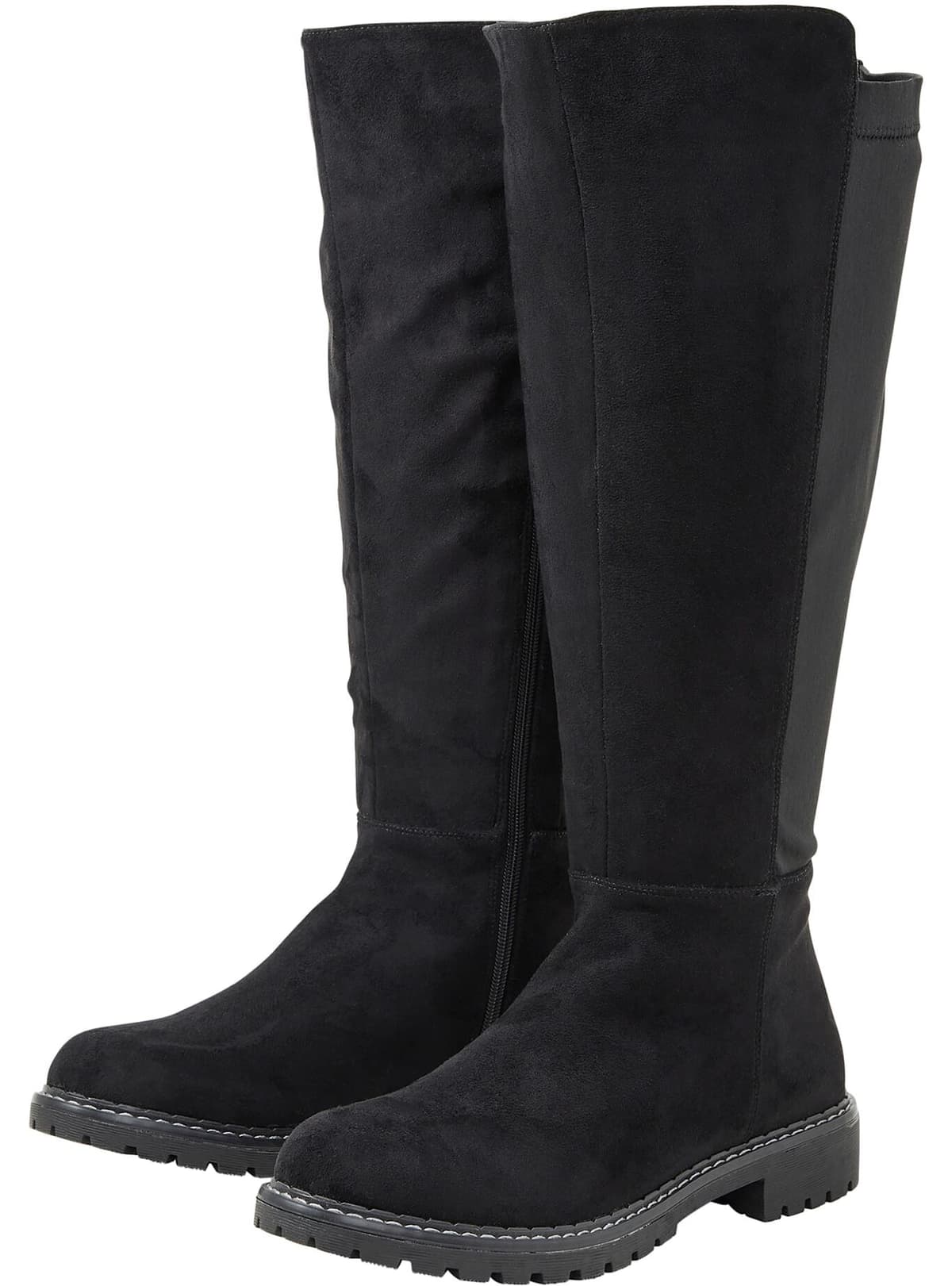Weitschaftstiefel SHEEGO, Damen, Gr. 44, XL-Schaft, schwarz, Lederimitat, Schuhe Weitschaftstiefel schwarz 44, XL-Schaft