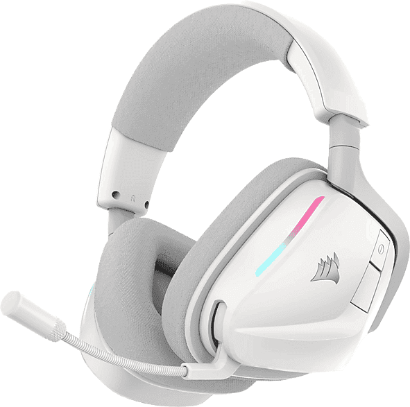 Auriculares gaming - Corsair Void V2, Circumaurales, Conexión Inalámbrica de 2,4 GHz, Bluetooth, 70 h Autonomía,Dolby Atmos® Spatial Audio, Blanco