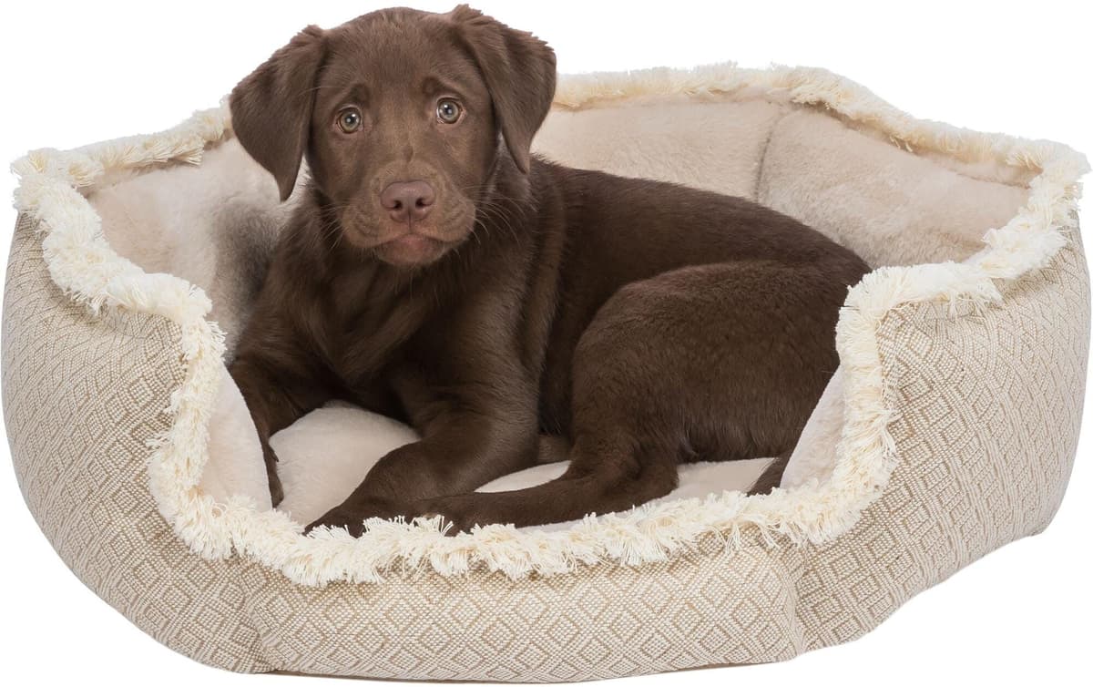 Tierbett TRIXIE "Boho SOFT Edition", beige (natur), B/H/L: 65cm x 65cm, Tierbetten, Tierbett natur B/H/L: 65cm x 65cm