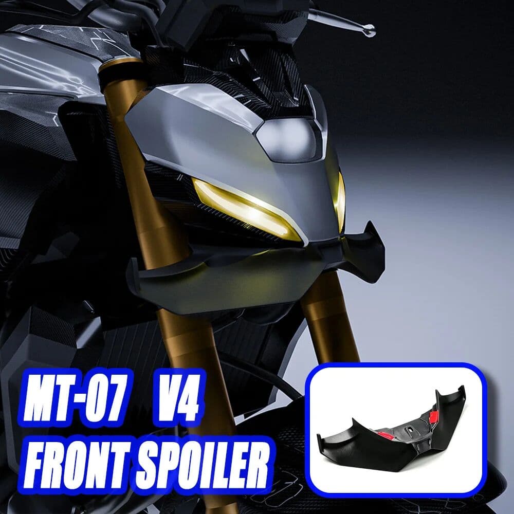 bong For MT07 MT 07 2024 2025 Motorcycle Downforce Winglet Aerodynamic Wing Front Spoiler Kit  Accessories Front Spoiler