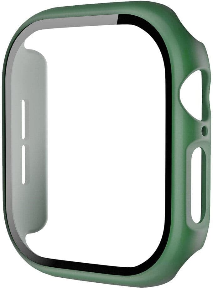 INCOVER Apple Watch 11 / 10 (42mm) Hård Plast Case m. Indbygget Skærmbeskyttelse - Grøn