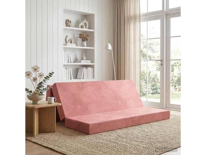 Moderne Canapé-lit pliable - 200x67x45 cm - Rose - Canapé convertible @FR 6558