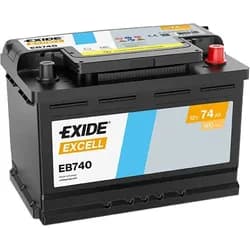 Exide EB740 Excell 12V 74Ah 680A Autobatterie