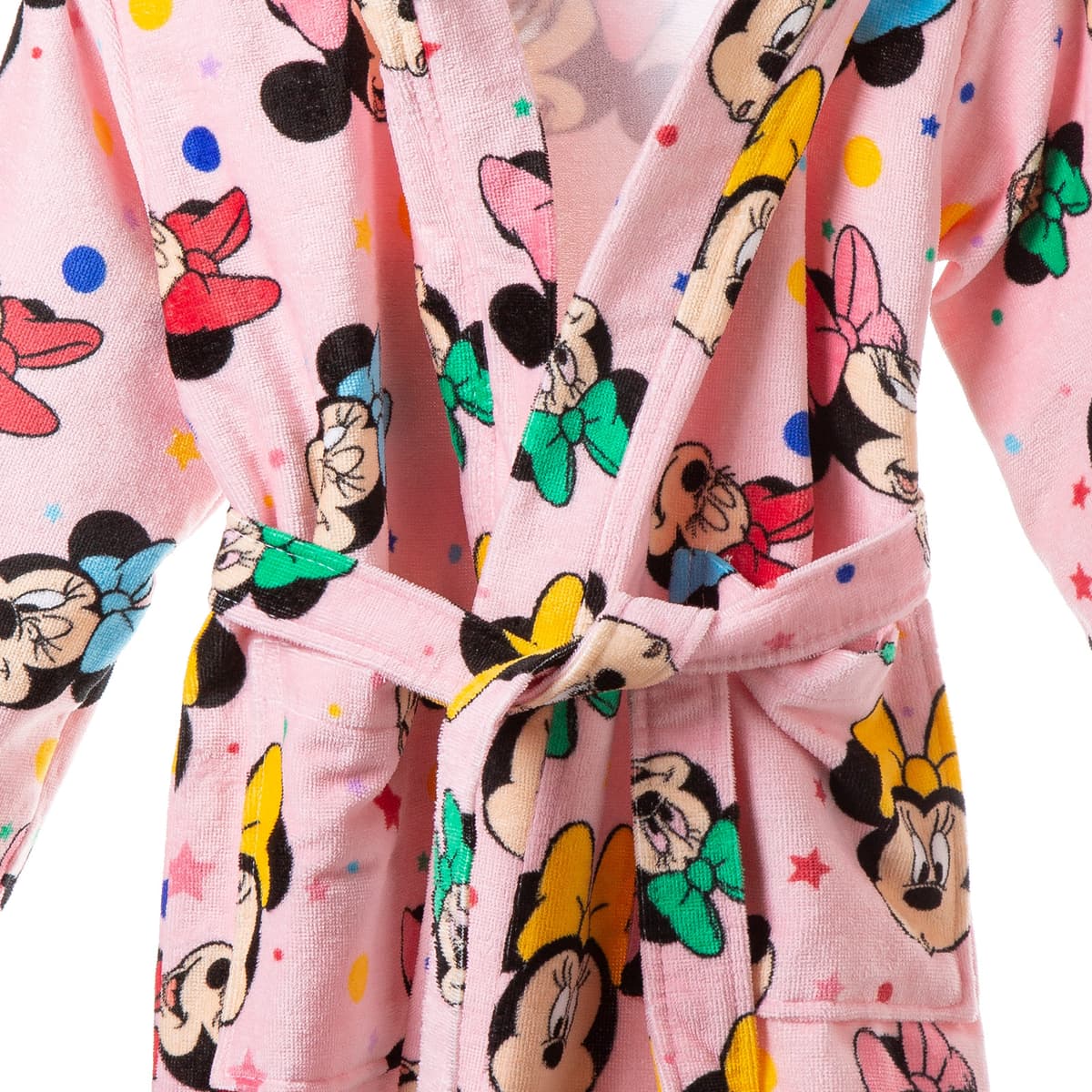 Accappatoio con Cappuccio in Cotone Minnie Fiocco 4/6 Anni Warner Bros Ragazza Caleffi