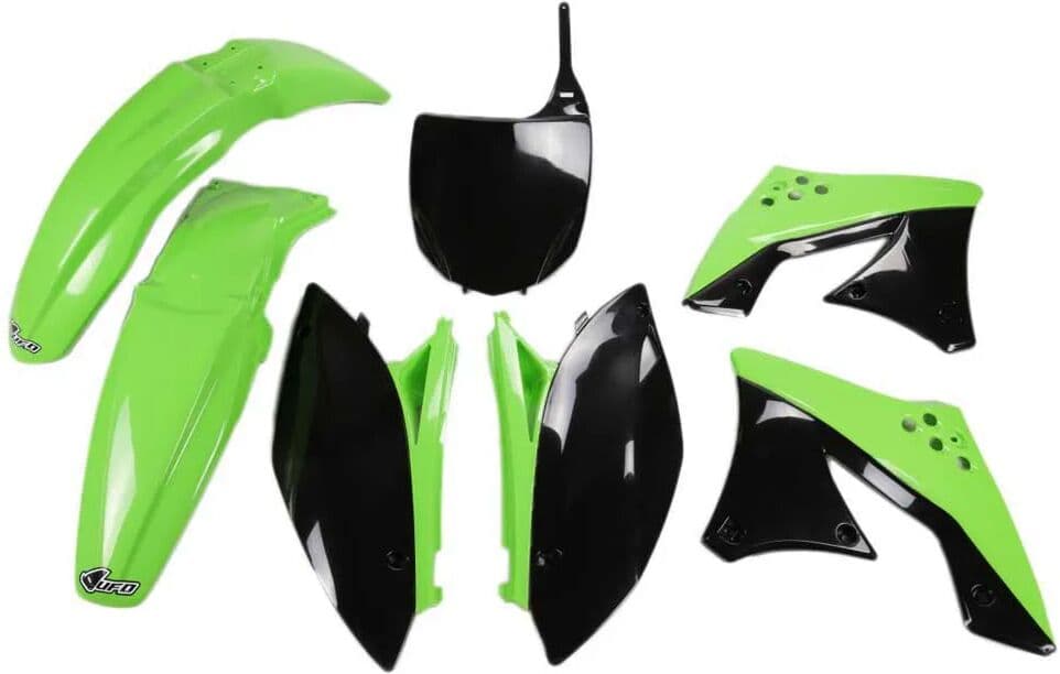 Ufo Kit De Plásticos Kawasaki Kxf 250 2009-2012 Kakit212-999 Reacondicionado Original 2009-2012 One Size