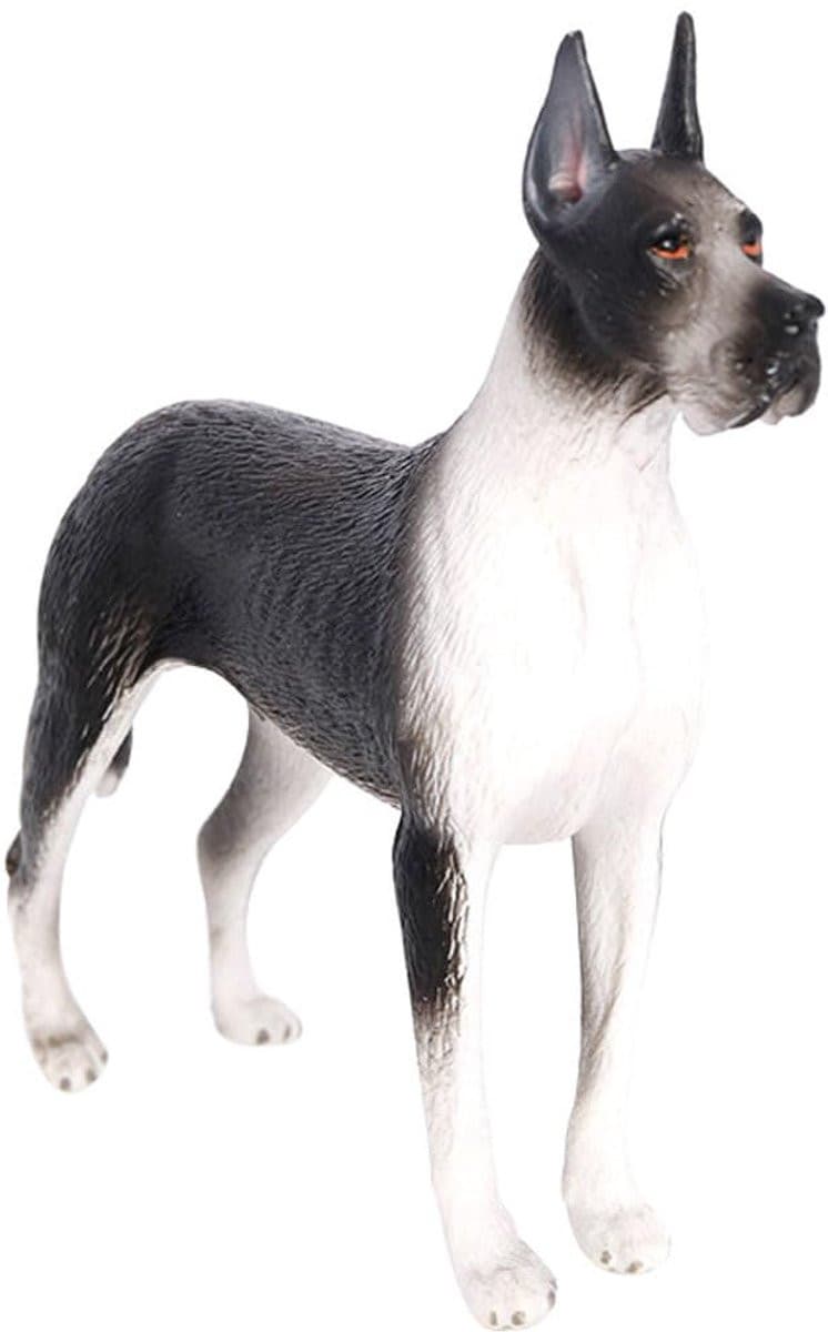 Realistisch Mini Duitse Dogge Huisdier Figuur - Zwart - Decoratief Puppy Model van Kunststof