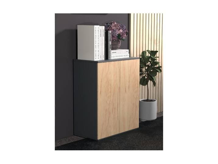 Kommode VCM Dalosa 60 x 73 cm , braun (braun, grau), B:60cm T:32cm, MDF, Sideboards, Kommode
