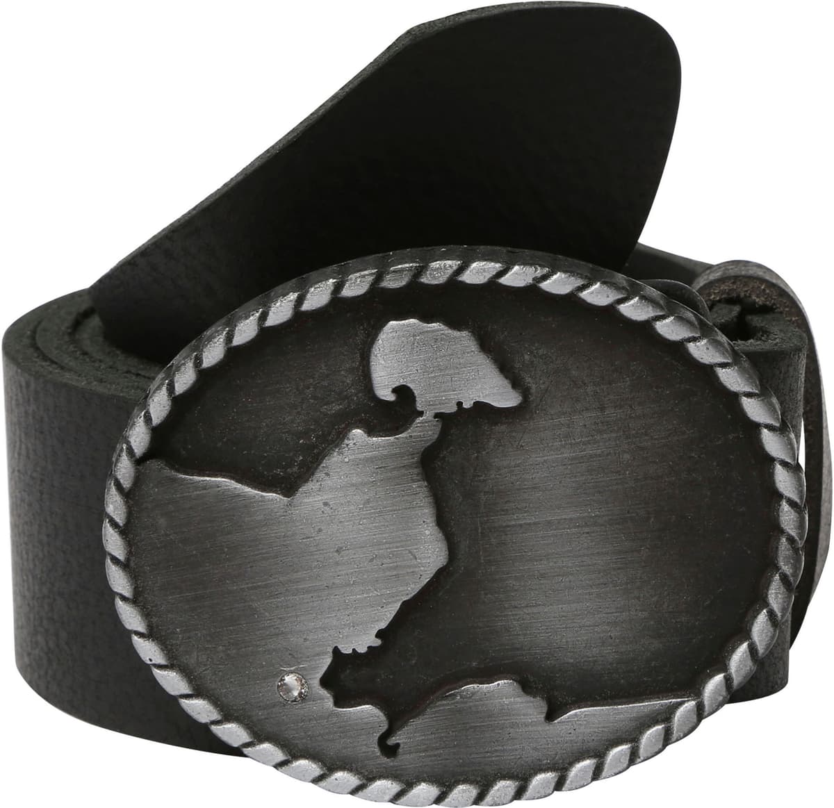 Koppelgürtel RETTUNGSRING GÜRTEL, Damen, Gr. 100, schwarz, Leder, unifarben, Gürtel Koppelgürtel schwarz 100