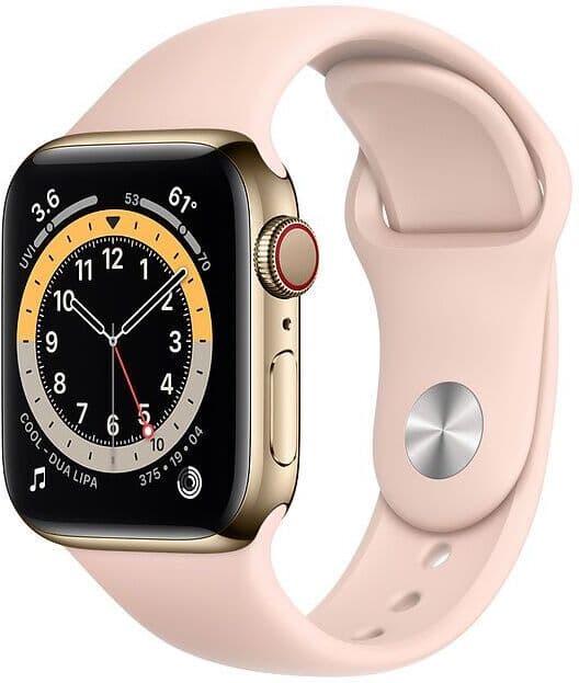 Apple Watch Series 6 Stainless Steel 40 mm (2020)   gold   Sport Band Sand Pink - Refurbished