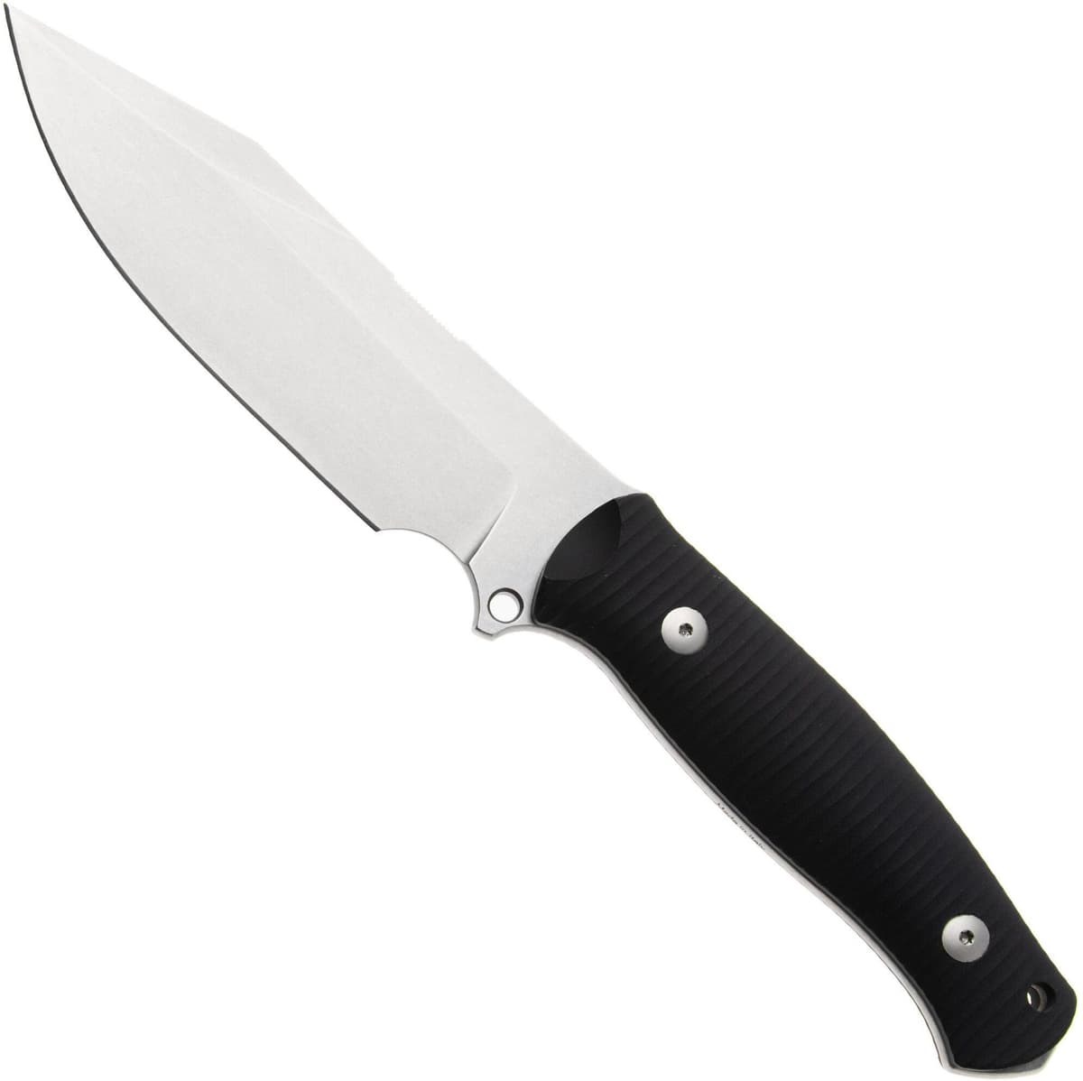 Nóż z głownią stałą GiantMouse Redington RED-N690-DB-SW Stonewashed N690, Black Canvas Micarta