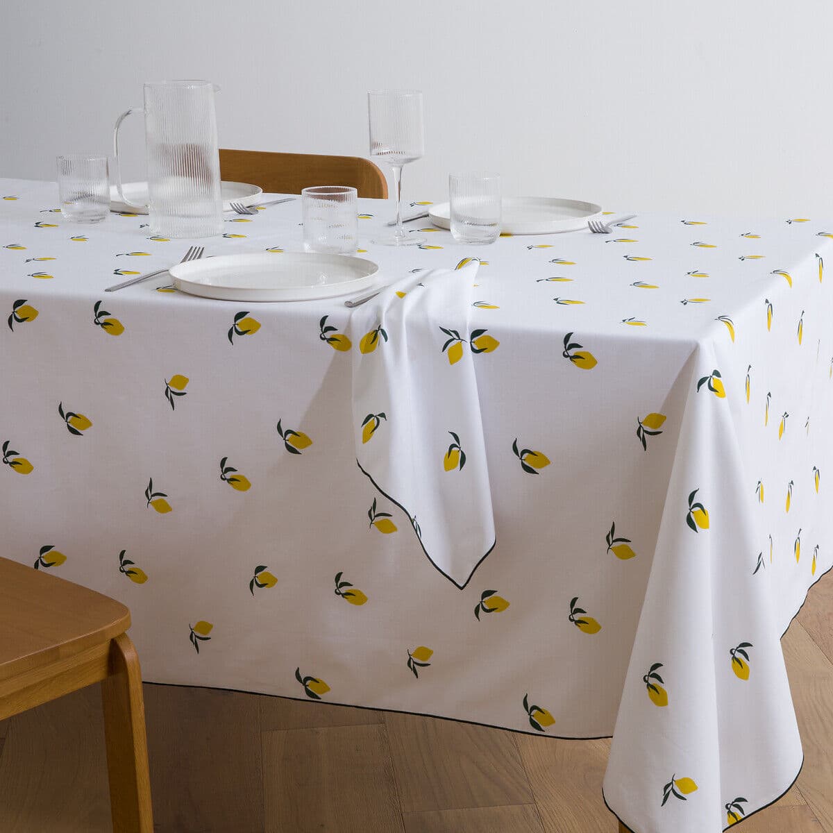 LA REDOUTE INTERIEURS Nappe imprimée, en coton, CITRON