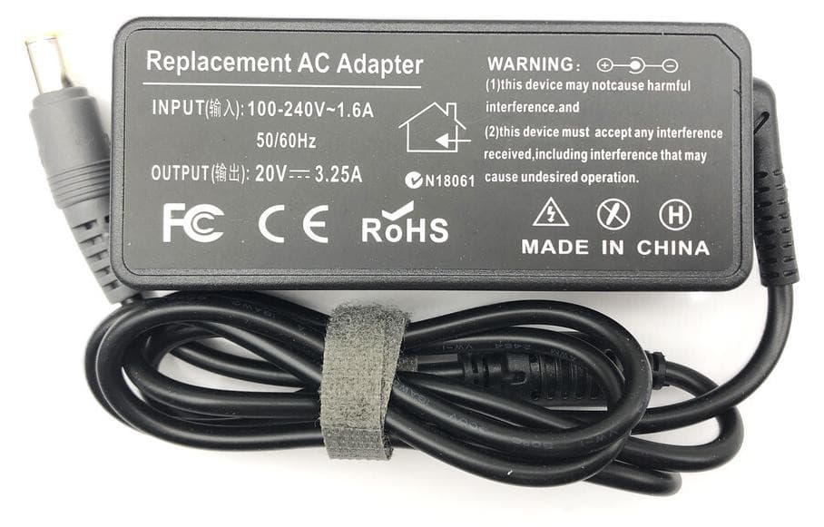 T-ProTek 65W adapter netvoeding oplader compatibel met Lenovo ThinkPad W510-4389-P2U