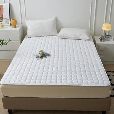 Uplifted Finds Waterproof Quilted Mattress Protector Cover Thick Breathable Bed Topper us queen white