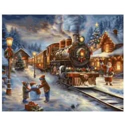 Weihnachts-Express 40 x 50 cm – Malen nach Zahlen