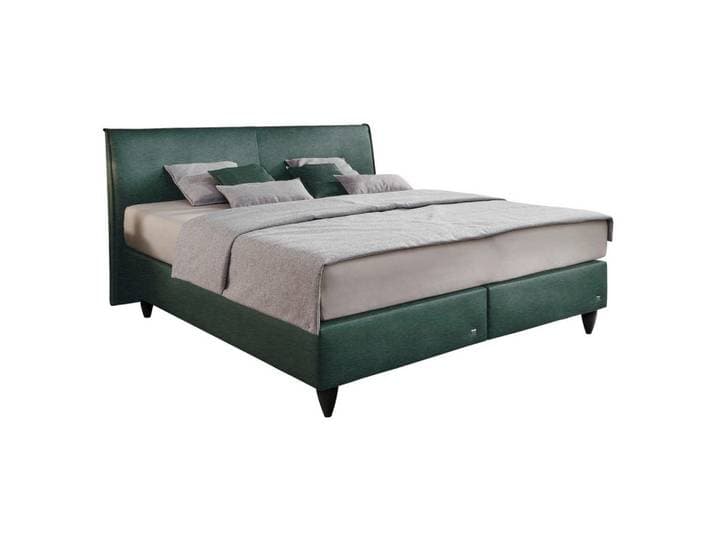 RUF Betten Boxspringbett, Petrol, Kunststoff, H3, 7-Zonen, 180x200 cm, Blauer Engel, Goldenes M, Oeko-Tex® Standard 100, Handmade in Germany, Stoffauswahl, gepolstertes Kopfteil, Matratze, Über- und Sondergrössen erhältlich, Schlafzimmer, Bett, Doppelbetten
