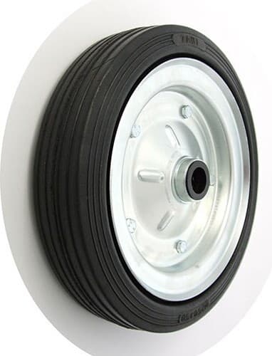 Zabi Reservewiel met massieve rubberbanden, 250 mm, 200 kg