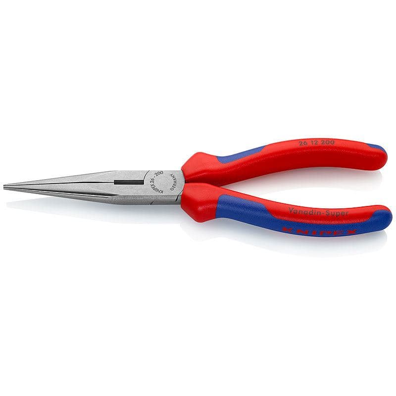Storchschnabelzange L.200mm pol. flach-rd. lang KNIPEX m.2Komp.-Hüllen