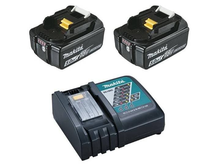 Pack energie MAKITA 197570-9 2 batteries BL1850B + chargeur DC18RC