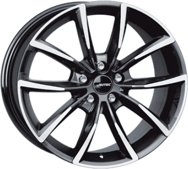 Autec Astana Black Polished 9x21 ET 45 5/114.3 Alufelge Schwarz