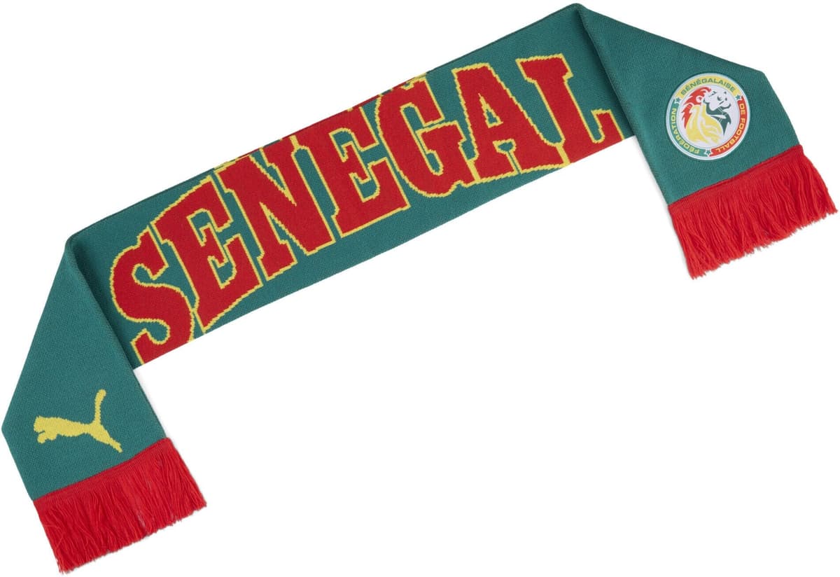 Schal PUMA "Senegal ftblCulture Schal Erwachsene", Damen, Gr. onesize, grün (rot wild grün), Obermaterial: 100% Polyacryl, Modetücher Schal