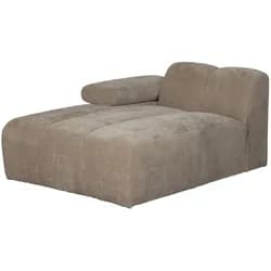 Modulsofa Mojo aus Flachcord, modern und flexibel mit Chaiselongue links, sandfarben