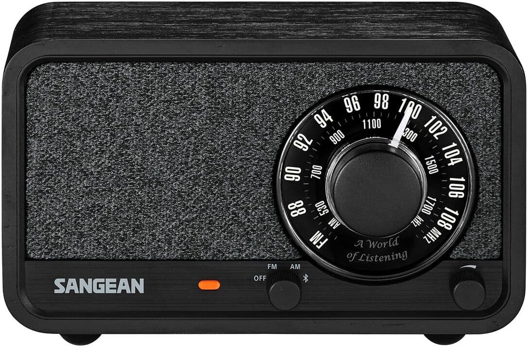 Sangean Radio analógica WR-8 con AM - FM - Bluetooth. Roble Negro